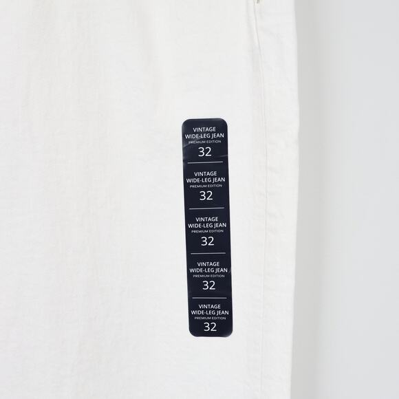 NWT J. Crew Factory Premium Edition Vintage Wide-Leg Button Fly Jean White 32 - Picture 12 of 12